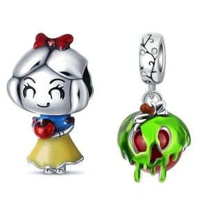 Snow White charm and poison apple charm